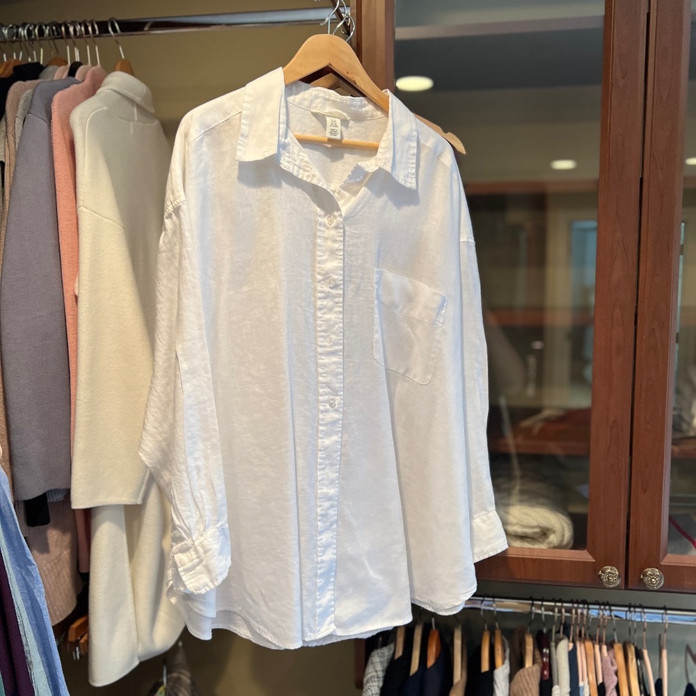 H&M White Button Down Shirt